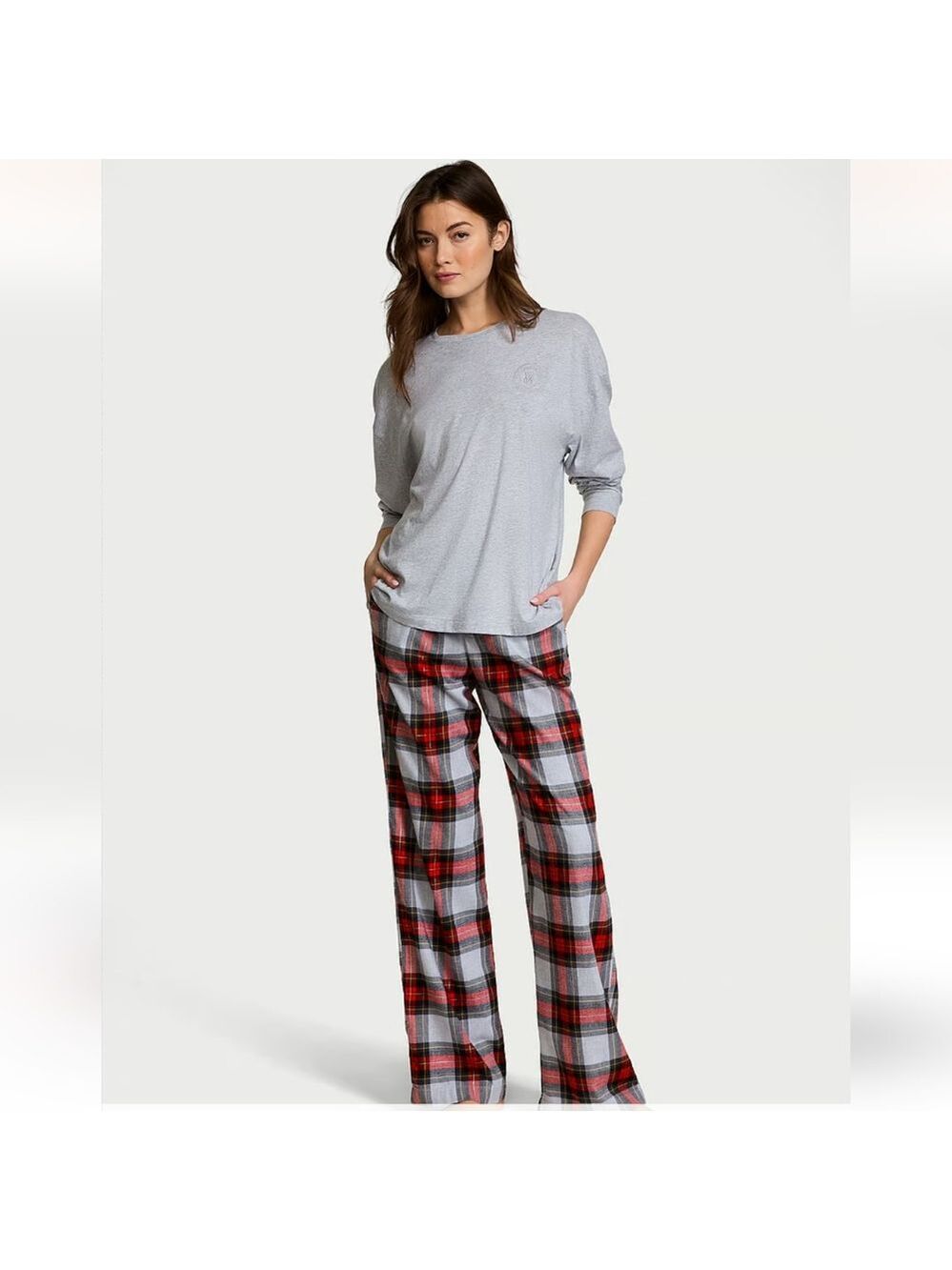 New Victoria secret Flannel Long-Sleeve Tee-Jama Set